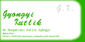 gyongyi kutlik business card