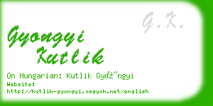 gyongyi kutlik business card